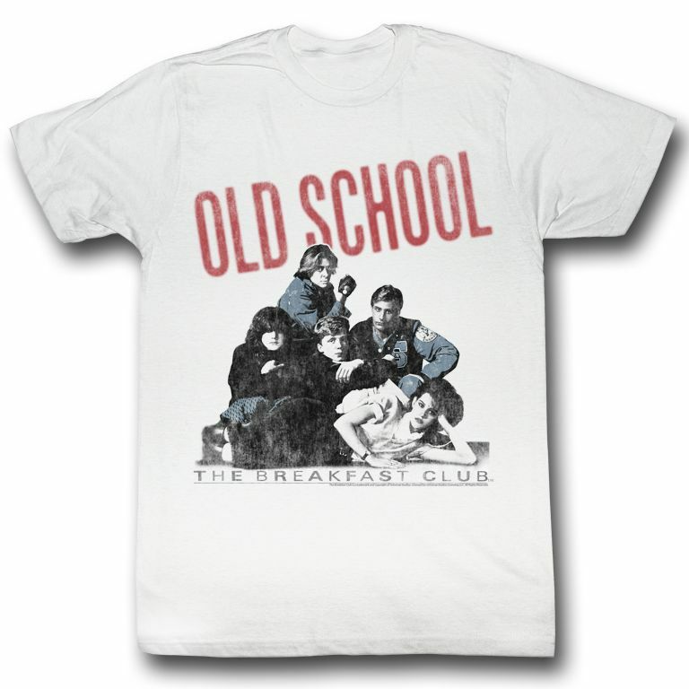 

Breakfast Club Old School White Adult T-Shirt Mens Womens Tees Top 4XL