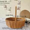 Pastoral Hand-Woven Rattan Willow Flower Basket Souvenir