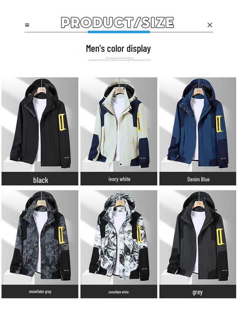 Unisex Waterproof & Windproof Softshell Jacket for Outdoors