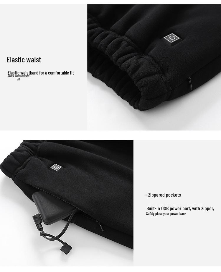 Vyhřívaná Teplá Chytrá Elektrická Bavlněná Bunda & Zimní Spodní Prádlo Set - Konstantní Teplota, Hřejivé Kalhoty Odolné Proti Chladu