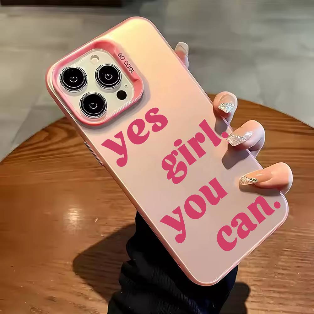 Simple English letter Phone Case For iPhone 17,16,15,14,13,12,11,Pro Max,Plus Candy Silver Cover
