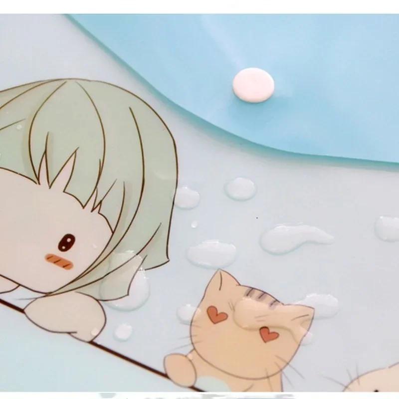 

Папка-органайзер с изображением мультяшных животных из прозрачного ПВХ, офисные школьные принадлежности, канцелярские принадлежности для студентов синий