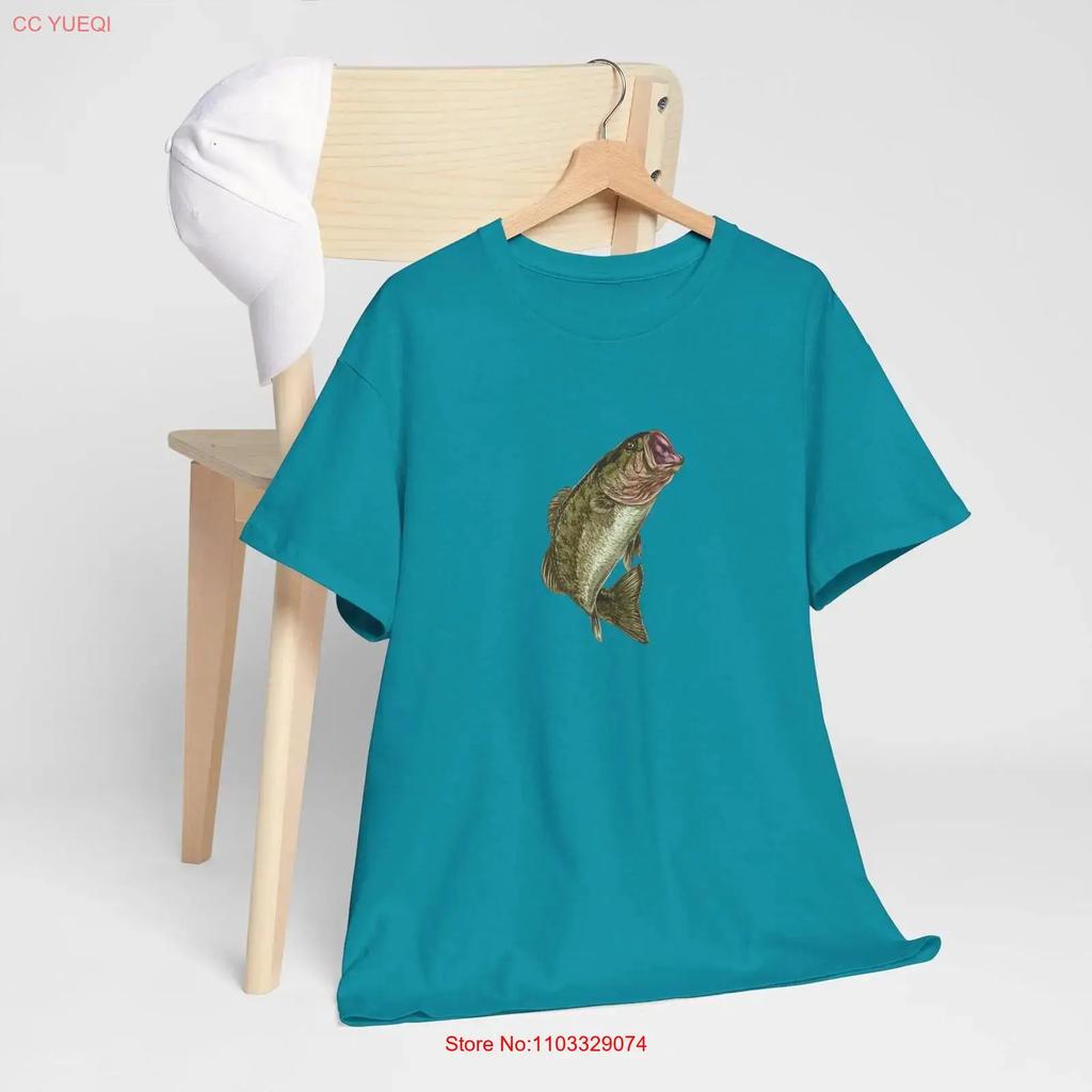 Bass T Shirt Casual Fishing Outdoor Adventure Apparel for Anglers Summer Style vintage Washed Soft Versatile Stylish Unisex