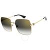 Cartier Grey Gradient Square Ladies Sunglasses Ct0401s 001 60