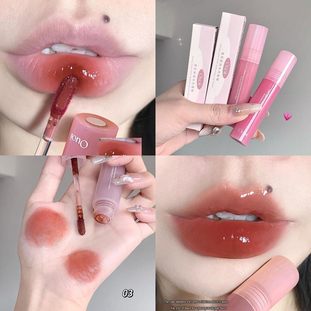 

OUOII Розовый Тюбик Зеркальный Блеск для Губ - Увлажняющая и Отбеливающая Косметика для Студентов и Вечеринок