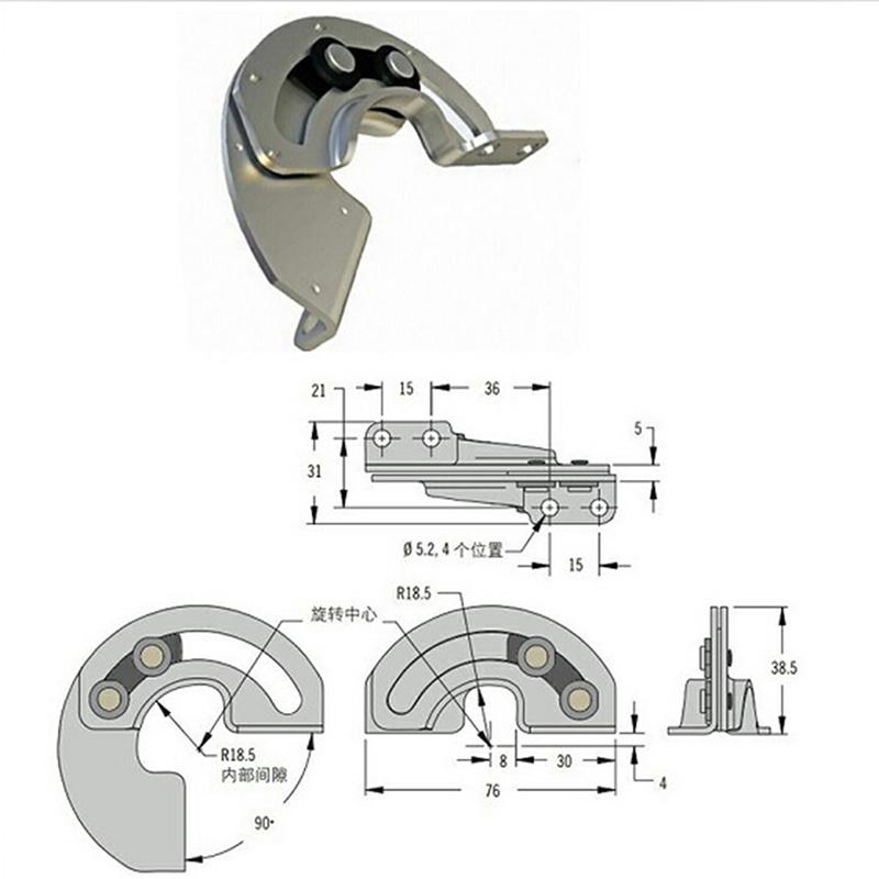 Hidden Sliding Hinges 90 Degree Limit Hinge R6 Carbon Steel Cabinet Door Hinge