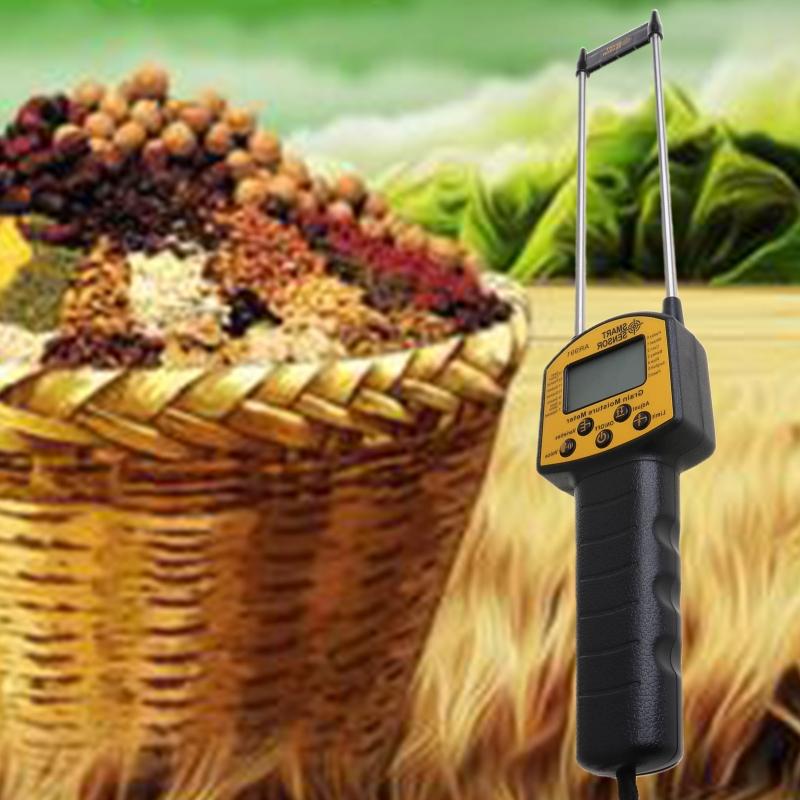 Digital Multifunctional LCD Grain Moisture Meter Water Content Analyzer for Smart Sensor Use Probe Humidity Tester for W
