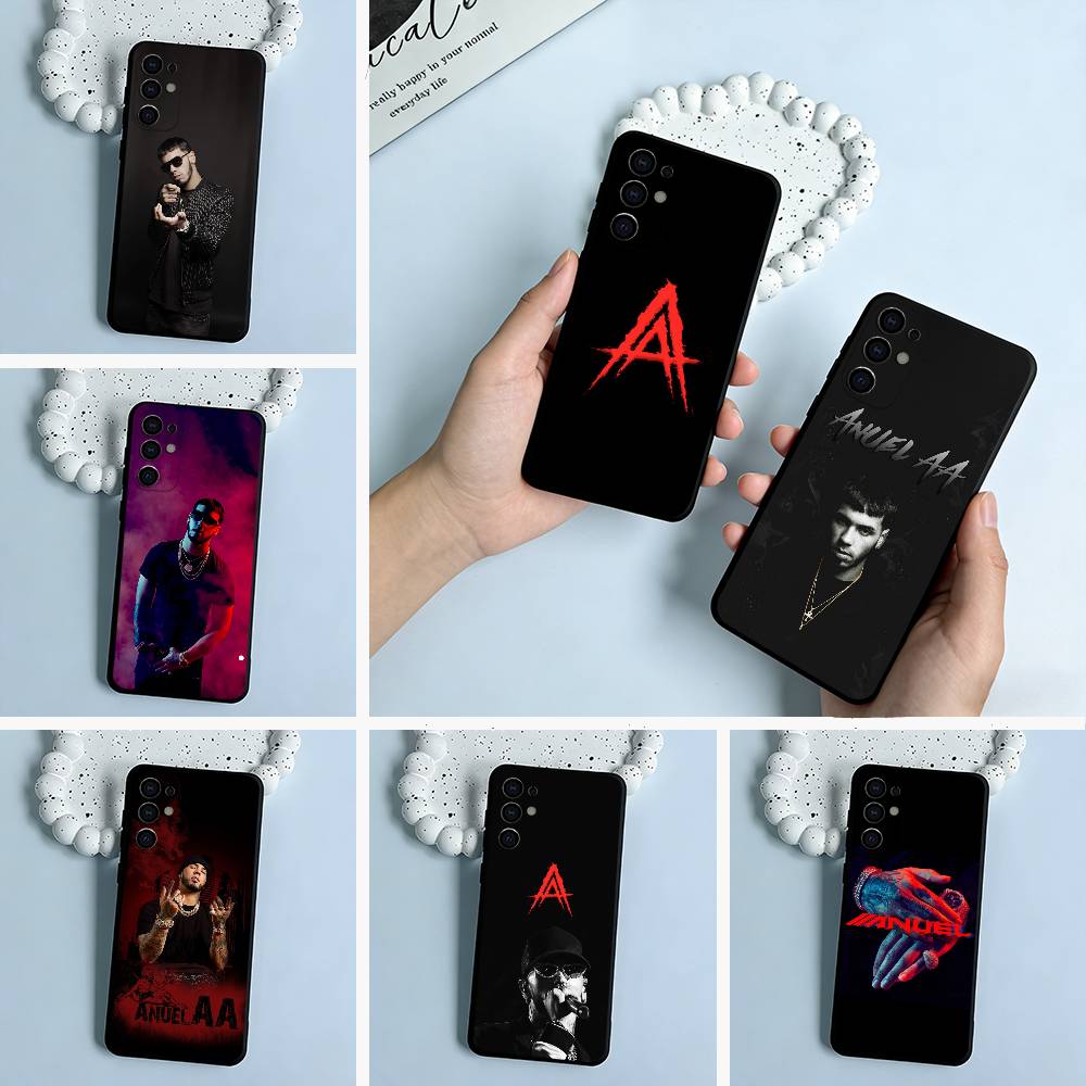 Reggaeton singer-A-Anuel- AA Black Soft Silicone Phone Case for Samsung S25, S24, S21, S22, S23, S30, Ultra, S20, Plus, FE, Lite