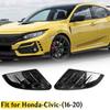 2x Carbon Fiber Style Side Mirror Cap Covers For Honda Civic Hatchback 2016-2021
