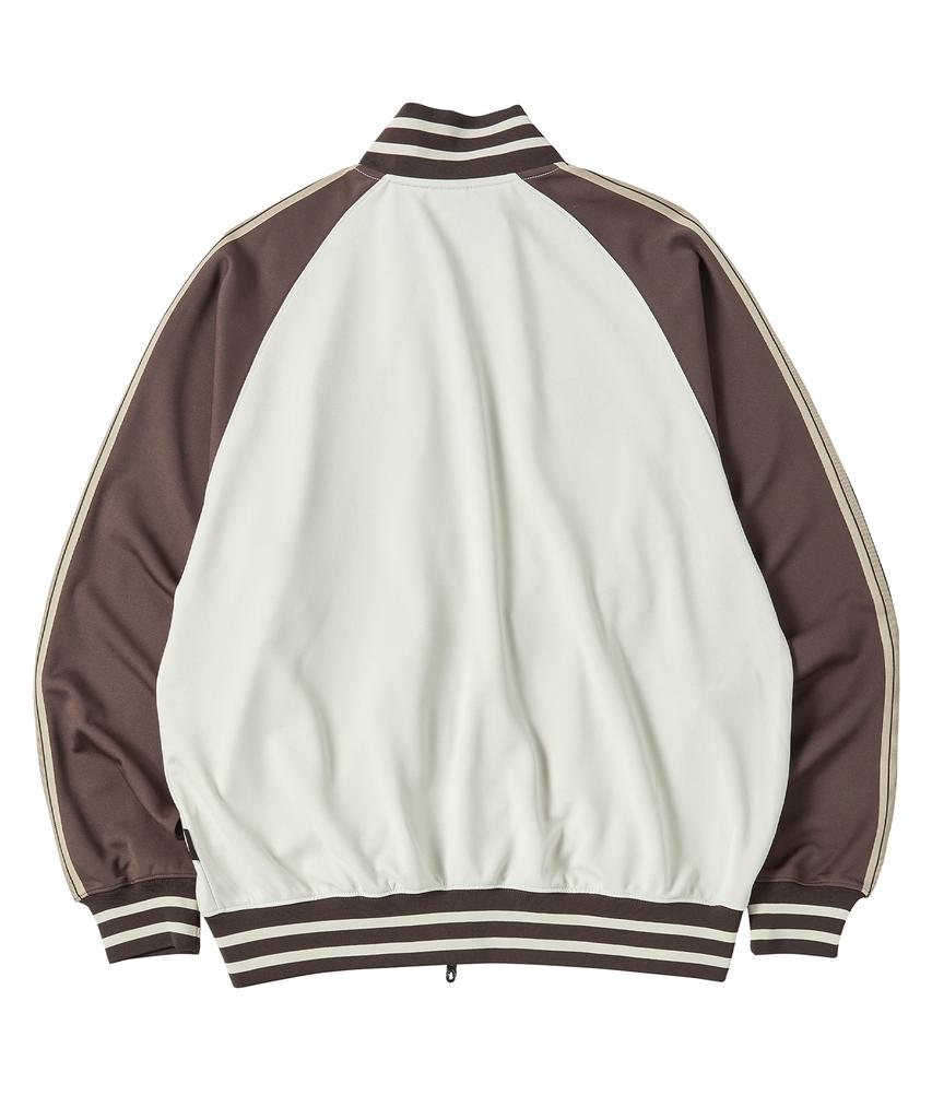 Travel Combination Raglan Jersey Track Jacket Brown