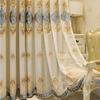 Zasłony Dwuwarstwowe Haftowane Zasłony Sypialnia Domu Zasłony Zaciemniające Salon z Przędzy Karnisz