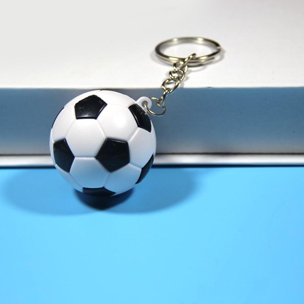 14pcs Pull On Closure Football Keychains Waterproof Design Sport Ball Key Chain Bag Decoration