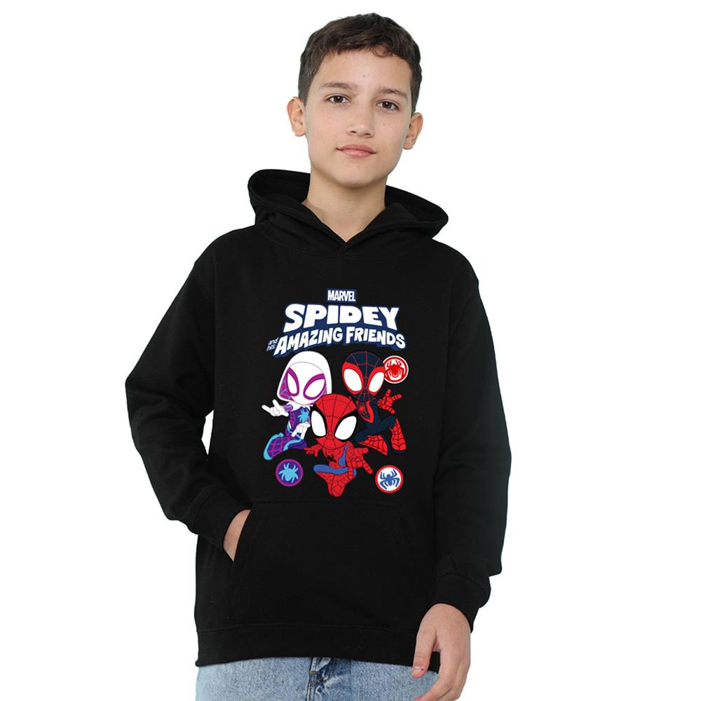 Spidey And His Amazing Friends Childrens/Kids Group Heather Pull Over Hoodie