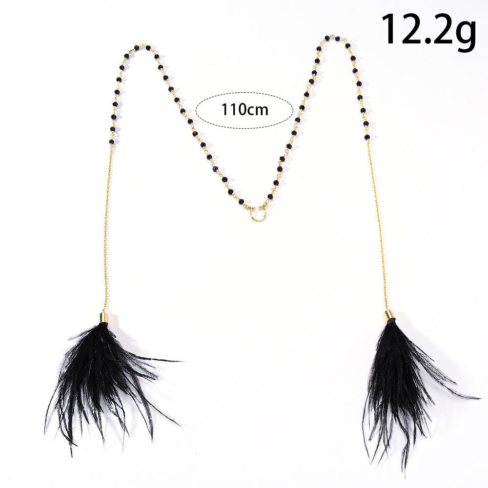 Boho Feather Tassel Face Chain, Sparkly Crystal Mask Vein Eyewear Chain, Festival Party Hair & Face Accessories for Women