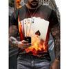 Summer Men's T-Shirt New Cool Poker Graphic T Shirts Casual Fashion Originality Card Pattern Tees 3D Printed Short Sleeve Tops