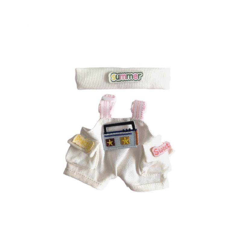 17cm Labubu Plush Doll Outfit Set: Generations 1-3, Pendant, Replacement Clothes, Headband, Overalls, Figurine.