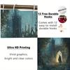 Enchanted Forest Shower Curtain - Mystical Tree & Fairy Design, Waterproof Polyester, Non-Perforated, Bathroom Decor