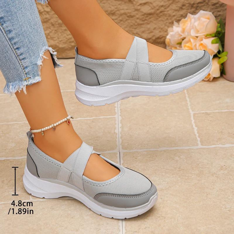 Zapatillas de Malla Transpirable Vulcanizadas para Exteriores Calzado de Mujer Zapatos de Mujer Planos Casuales Plataforma Viaje Calzado para Caminar