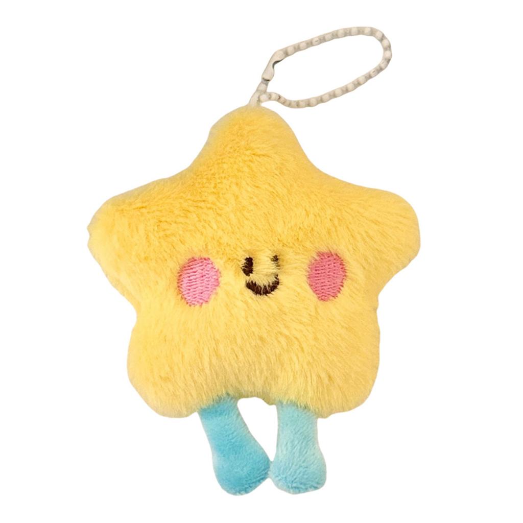 Soft Plush Star Keychain Carabiner Clip For Purse Keys Decoration
