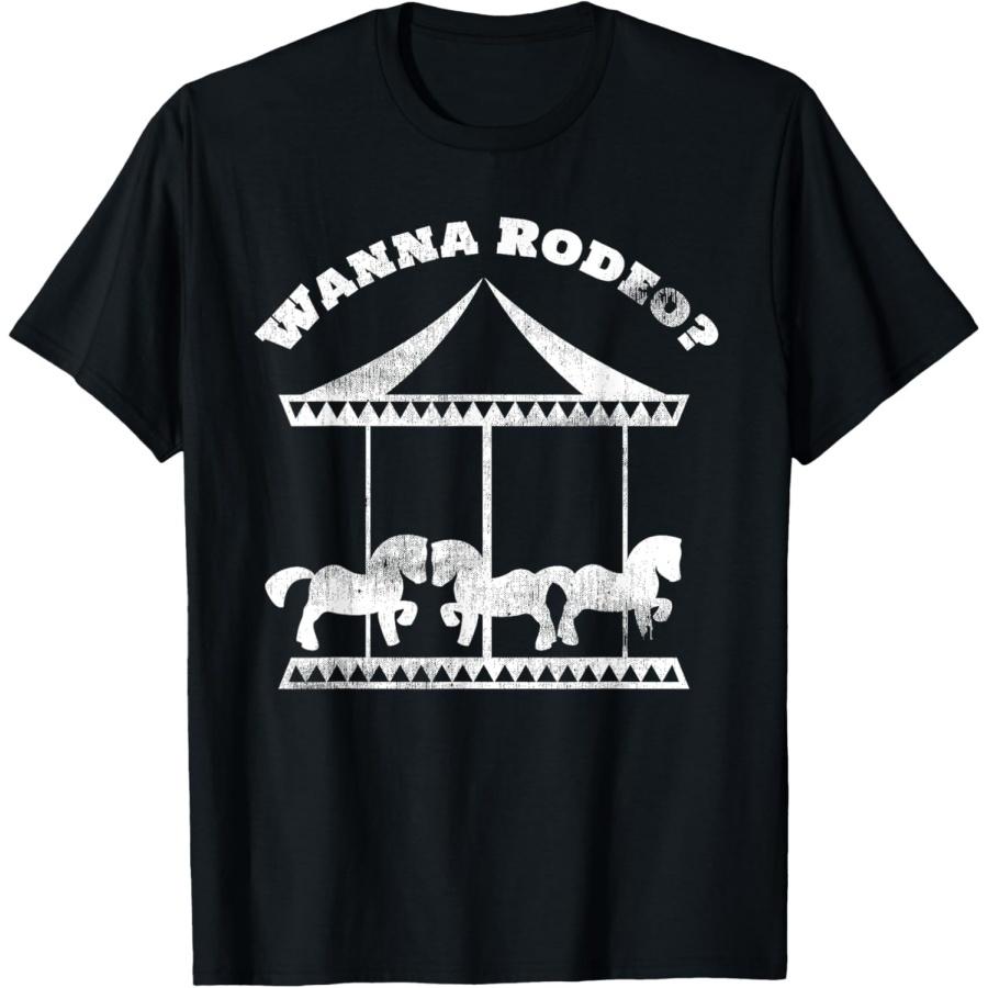 

Забавная футболка Wanna Rodeo Ковбой Лошадь Карусель XXXXXL чёрный