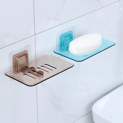 Soap Rack No Drilling Wall Mounted Double Layer Soap Holder Soap Sponge Dish Bathroom Accessories Soap Dishes Self Adhesive