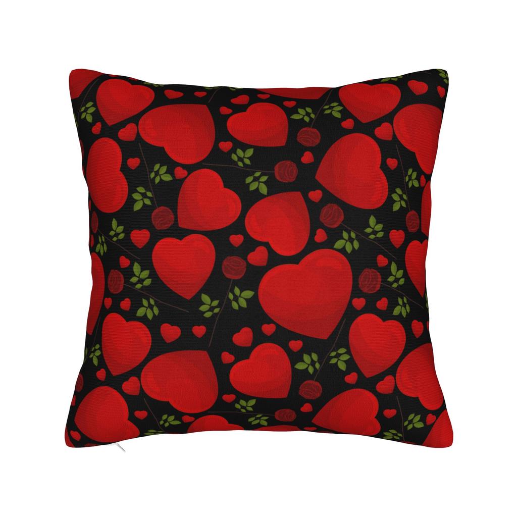 Romantic Hearts And Arrows Seamless Pillow Cover Soft Cushion Cover Novelty Pillow Case For Sofa Couch Bed Living Room