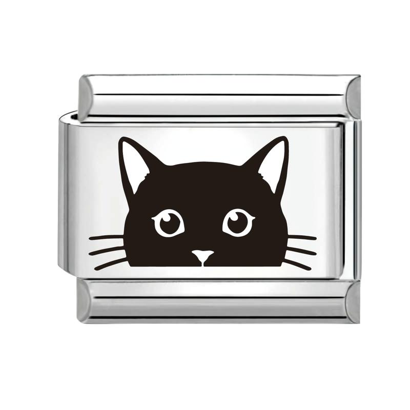 Fashion Devil Eyes Heart Star Flowers Italian Charm Links Stainless Steel Fit 9mm Bracelet Zircon DIY Making Gifts Wholesale