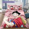 One Piece Luffy Solo Theme Bedding Set, 1 Duvet Cover & 2 Pillowcases, Cozy Home Use, Great Gift for Fans