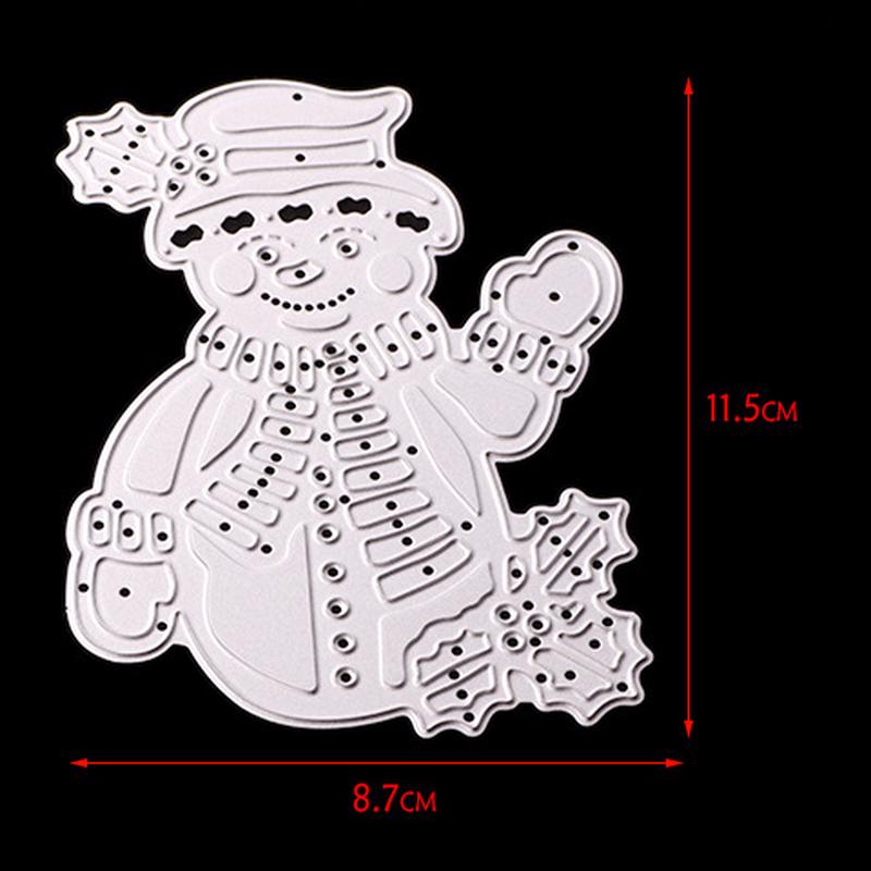 

DC-390 Diy Тиснение Вырубные штампы Товары ручной работы Рождественский снеговик Форма для ножа из углеродистой стали серебряный