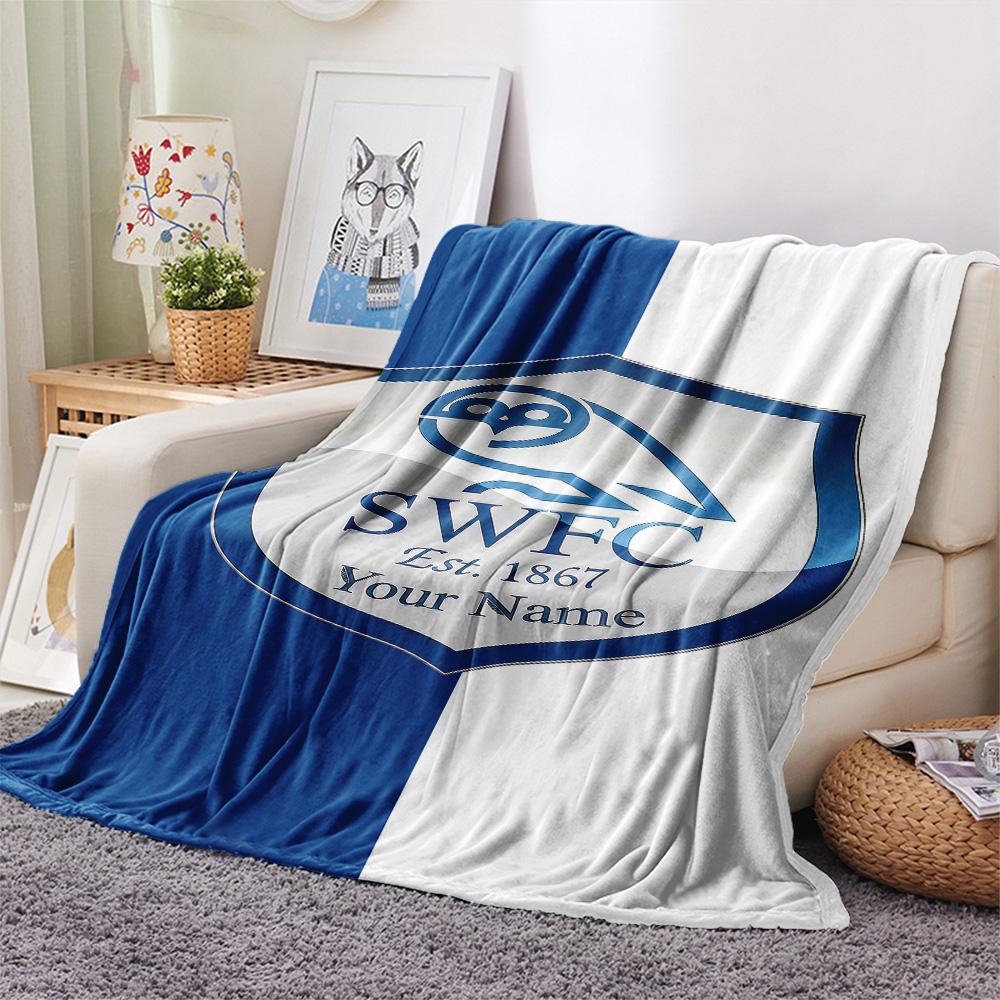 1PC Custom Name SHEeffield Wednesday Football Club Patterned Flannel Blanket for Home Decor Warmth and Comfort Gifts Holiday Present -HE204