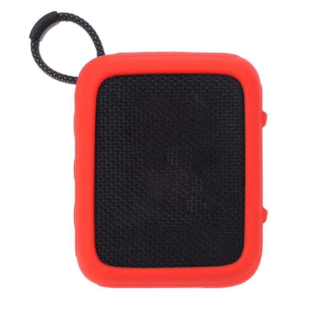 Speaker Silicone Case Anti Scratch Protective Case with Carabiner Protective Cover for JBL GO 4 Portable BT Speaker