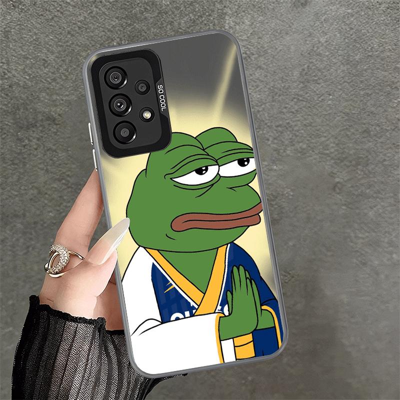 Funny Sad Forg P-Pepe Meme Soft Phone Case for Samsung A17 A16 A15 A14 A13 A57 A56 A55 A54 A53 A37 A36 A35 A34 A33 A26 A25 A24 A