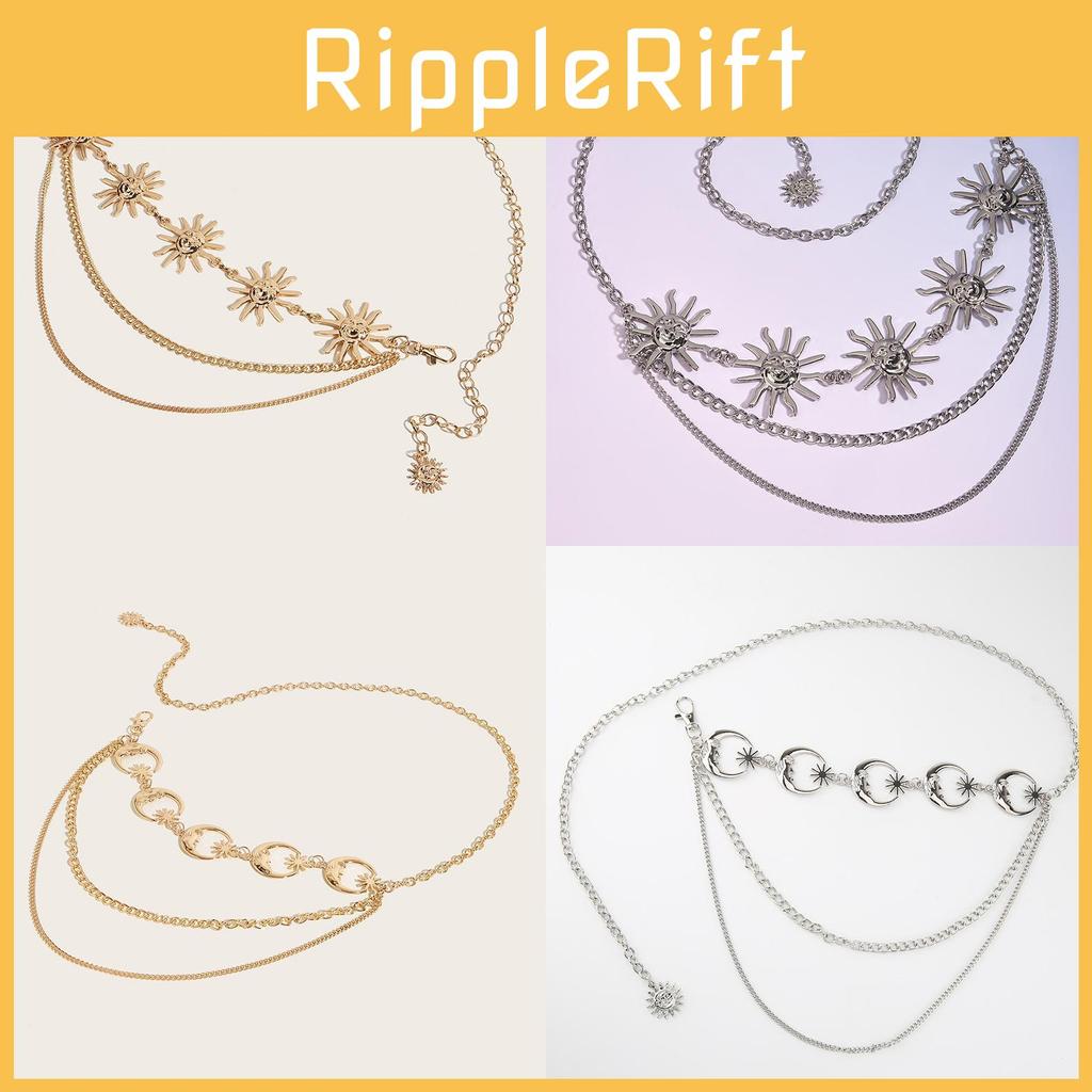 Womens Metal Body Chain Fashion Jewelry With Double Layer Chain For Casual Wear