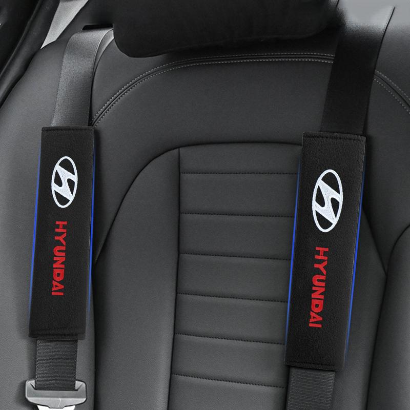 2Pcs Car Seat Shoulder Belt Cover Protector Pad Auto Accessories For Hyundai Tucson Solaris I30 Creta IX35 I40 IX20 Veloster