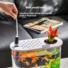 Transparent Micro Landscape Ecological Fish Turtle Tank Hydroponics Aquaponic Planter Breeding Box Aquariums Table Decoration