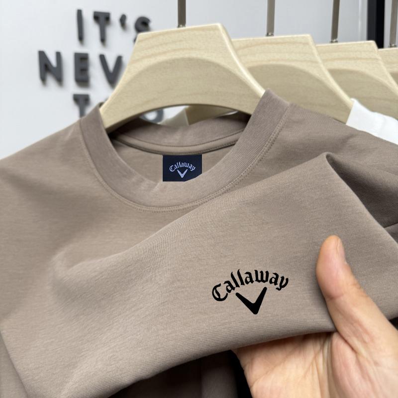 Callaway 2025 Summer Men's and Women's New Embroidered High-quality Round Neck Large T-shirt Couple Golf T-shirt