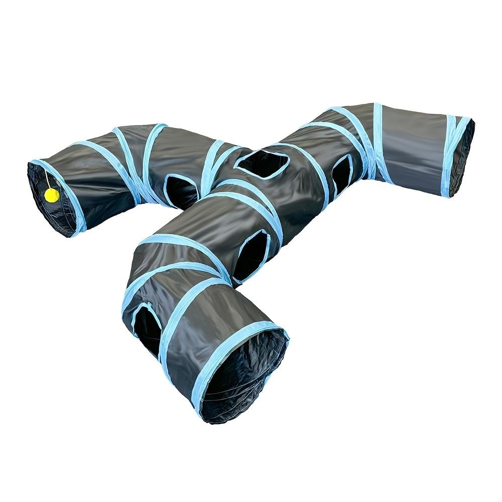 

Туннель для кошек Складной туннель для котят Зоотовары T-образный проход Игровой туннель Игрушка для кошек Дышащий туннель-бочка для помещений Шуршащая бумага чёрный