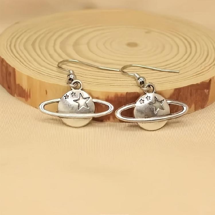 100pcs Saturns Planet Pendants In Antique Silver Saturns And Star Pendant Charm Great For Delicate Jewelry Accessory
