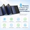 5V 12W Foldable Solar Panel Charger Portable Solar Power with USB-A USB-C Ports High Efficiency Monocrystalline Cell for Outdoor Camping Hiking