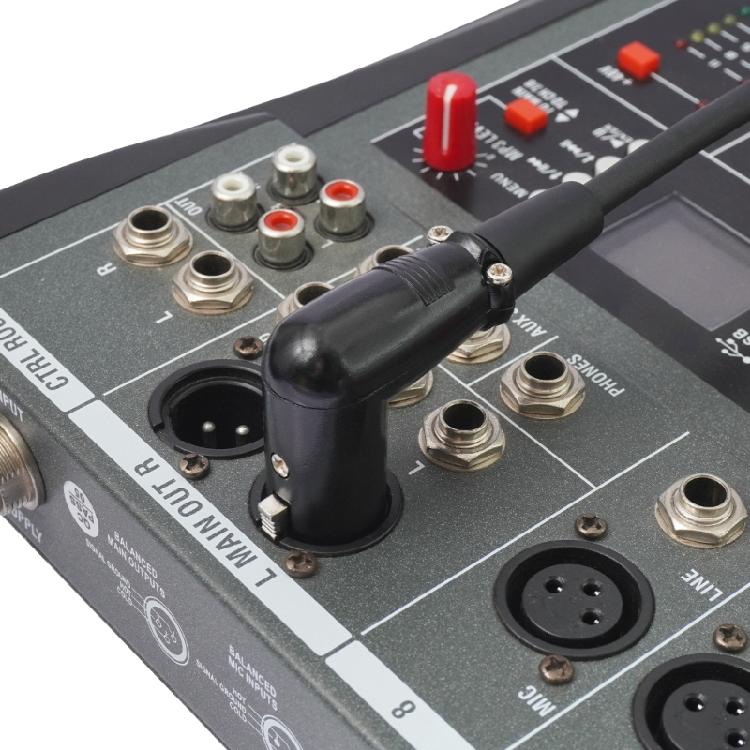 90 Degree Right Angle 3Pin Female To 3.5mm Female Balanced Signal Interconnection Cable Replacement For Camera Microphones