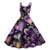 Women's  Print Sexy Off-The-Shoulder Punk Vintage Dress