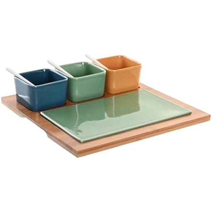 Set D'apéritif - DKD Home Decor - Multicolore - Bambou - 34 X 47 X 33 Cm