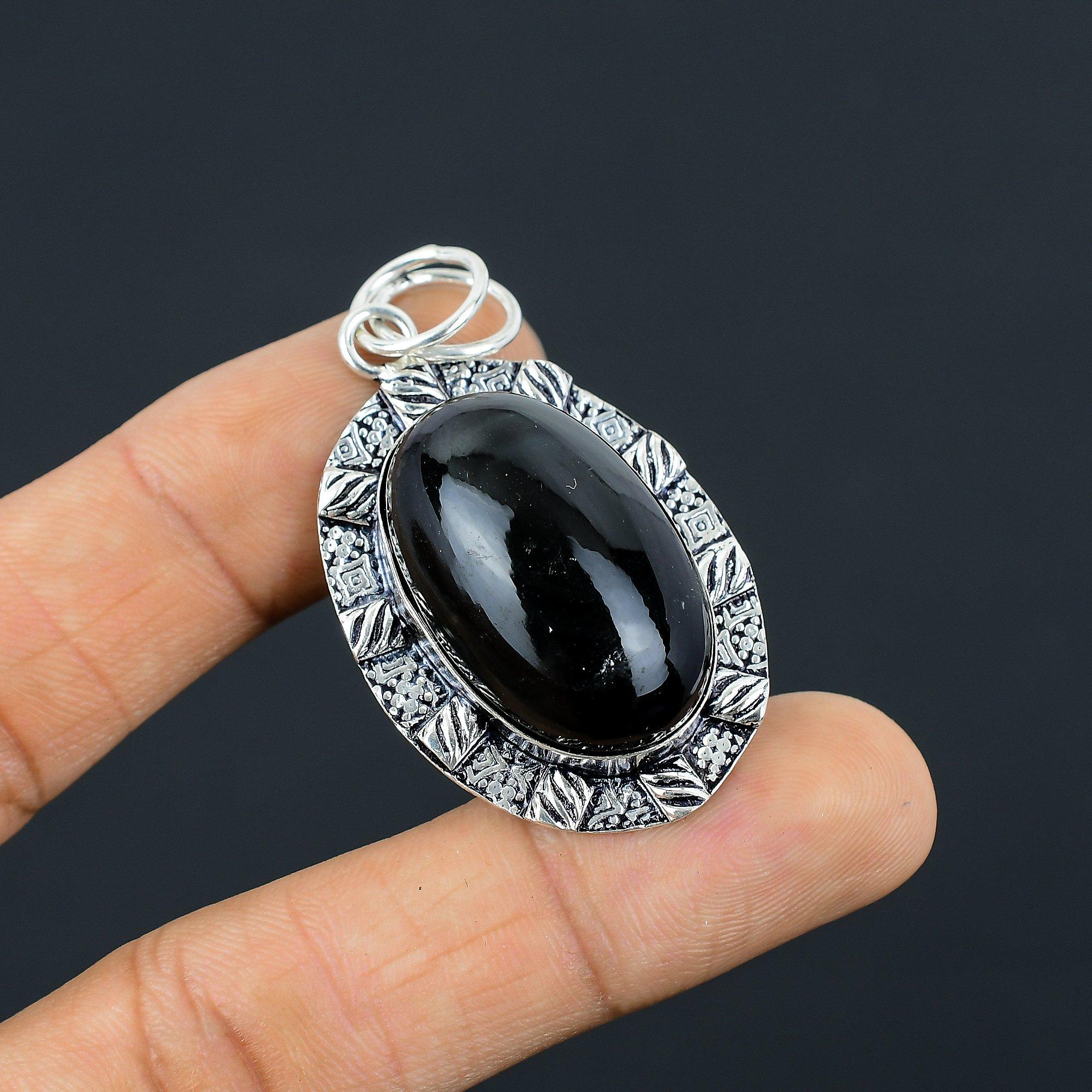 

Распродажа ко Дню дружбы Подвеска для жены из обсидиана и серебра 925 пробы