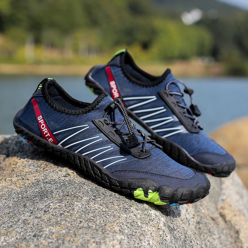 Neues Paar Wasserschuhe Aquaschuhe Finger Schwimmschuhe Strandsportschuhe Herren Fitnessschuhe Große Größe 47 Rot