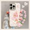 Ins Floral Rabbit Apple 17promax Mobile Phone Case Iphone16 Spring 14 High Value Girls 15 Applicable