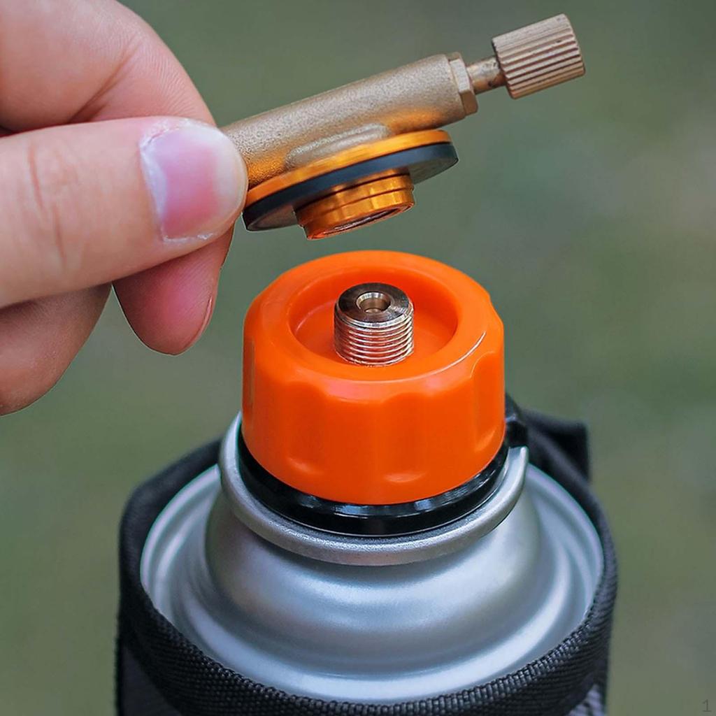 Cylinder Canister Gas Tank Adapter Converter Picnic Burner Conversion Head Barbecue Output Auto