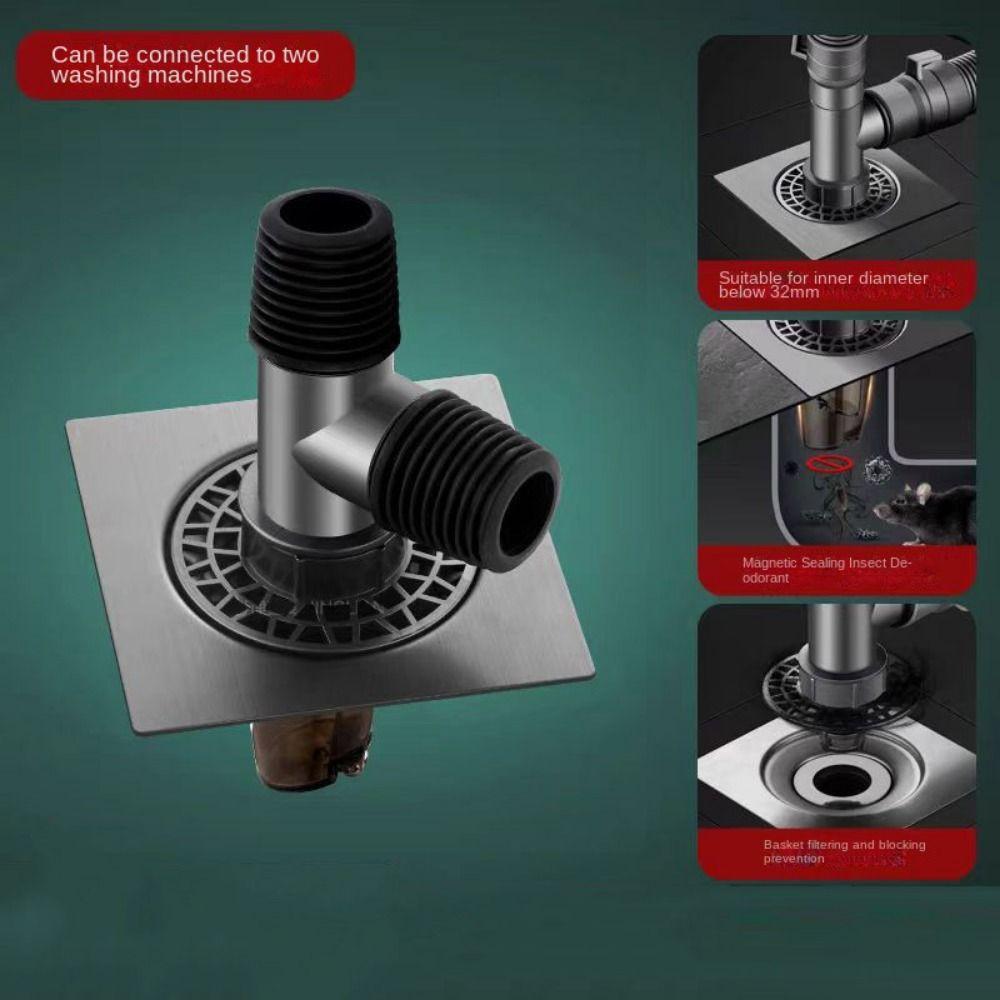 Double Purpose Sink Elbow Pipe Connector Quick Drainage Sewer Hose Adapter  Balcony