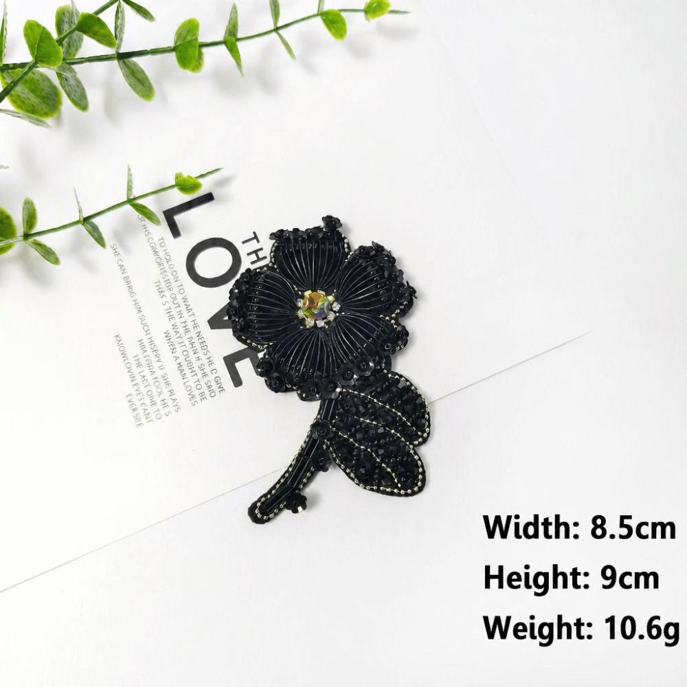 Embroidered Flower Flower Applique Handmade Clothing Ornament Exquisite Beaded Patch  DIY