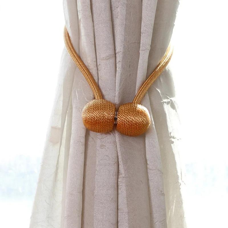 BELAVENIR Magnetic Curtain Tieback High Quality Clip Curtains Buckle Holder Decorative Home Polyester Curtains Accessories