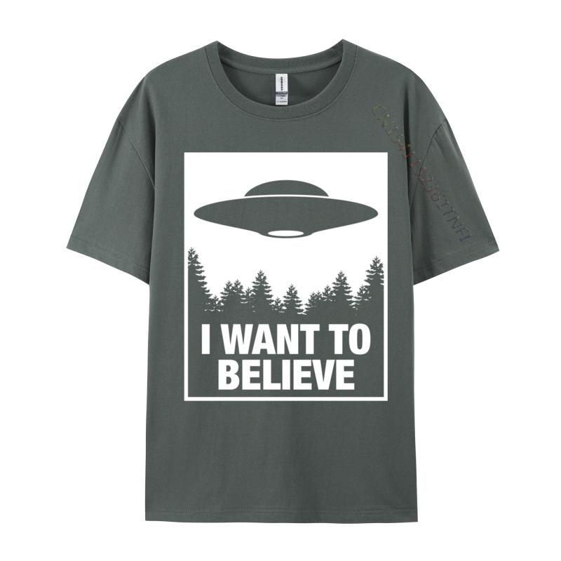 I Want To Believe Ufo Is And Aliens 3 Design Unisexs Plain Tops Tees Crew Neck Tshirts Slim Fit TShirt Drop Shipping